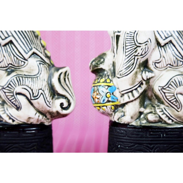 1960s Vintage Foo Lion Garnier Liqueur Bottles - a Pair For Sale - Image 5 of 10