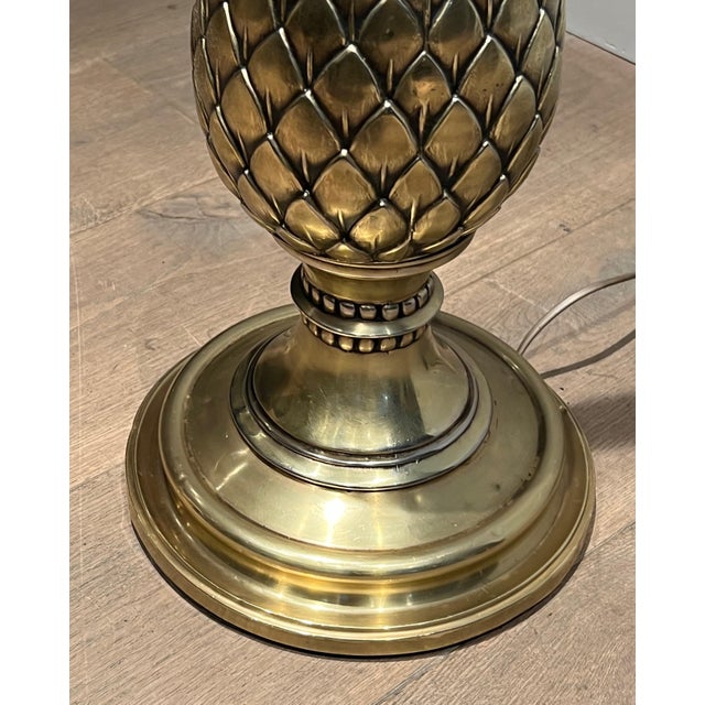 1970s Mid-Century Modern Brass Pineapple Floor Lamp For Sale - Image 11 of 12