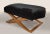 Designed by John Hutton Versailles Blonde Wood Bench, Ottoman, Stool, with black Velvet Fabric for Donghia Italy and made...