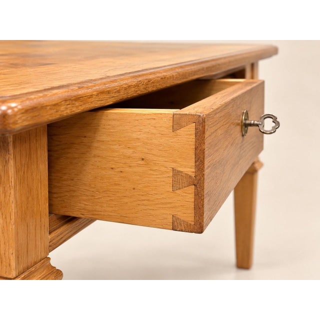 Louis XVI Style Oak and Veneer Desk, 1950s For Sale - Image 4 of 5