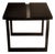 Andrianna Shamaris Espresso and Steel Minimalist Side Table For Sale