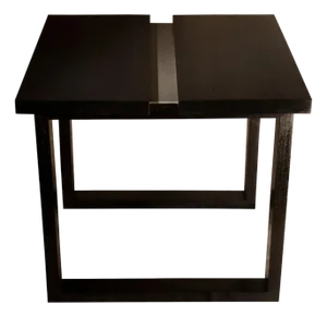 Andrianna Shamaris Espresso and Steel Minimalist Side Table