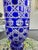 Large Cobalt Blue Cut Crystal Vase from Les Grands Ducs, 1980s For Sale - Image 6 of 12