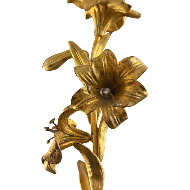 Metal Bronze “Flying Mercury” With Lily Torch, After Giambologna, Italy, 19th Century. For Sale - Image 7 of 12