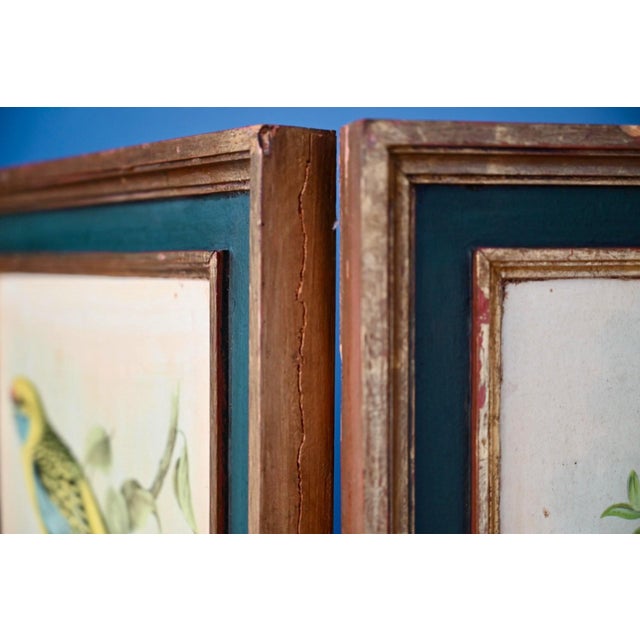 Victorian Screen with Birds and Roses, 1940s For Sale - Image 11 of 18