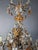 Amber 1950s Amber Crystal Glass Brass Flower Chandelier For Sale - Image 8 of 13