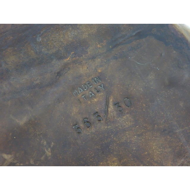 Italian 1960's Egidio Casagrande Hammered Brass Footed Bowl Pot For Sale In Las Vegas - Image 6 of 6