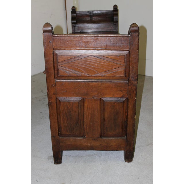 Oak Chest Bench, 18th Century For Sale - Image 5 of 15