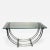 Modern Chrome Art Deco Revival U Band Console For Sale - Image 10 of 10