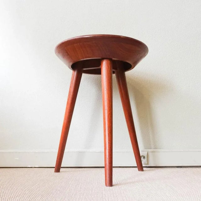 1950s Vintage Portuguese Three Leg Side Table from Altamira, 1950s For Sale - Image 5 of 13