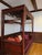 Red and gold lacquer Chinese wedding bed from early to mid-1900s. Bought in Indonesia, made in China. Modified in size...
