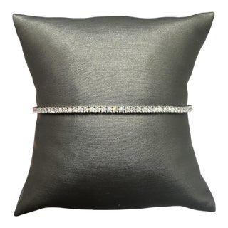 Natural Diamond Tennis Bracelet in 14kt White Gold – 1.70ctw, 7in, New For Sale