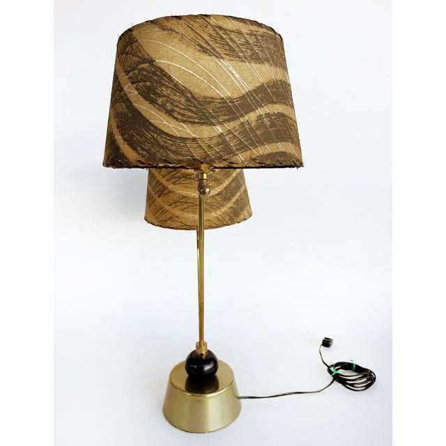 1950s Mid-Century Atomic 2-Arm Lamp, Fiberglass Shades For Sale - Image 4 of 8