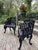Gothic Vintage Cast Iron Garden Chairs - A Pair For Sale - Image 3 of 8