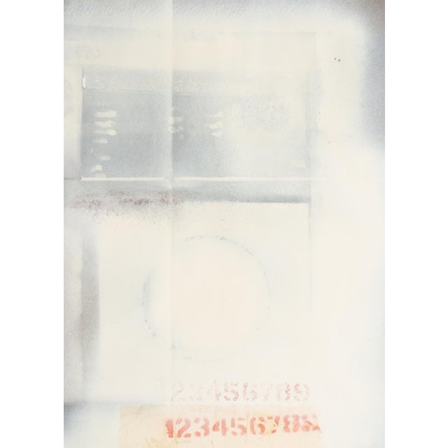 A mixed media painting by the American artist Michael Baum (1933-2021). This abstract work features airbrushed designs...