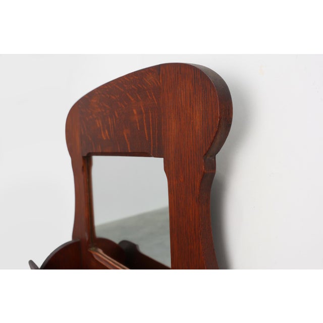 Art Nouveau Letter Holder in Oak, France, 1910s For Sale - Image 4 of 12