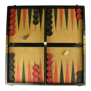 1940s Abercrombie & Fitch Backgammon Chinoiserie Table, Made in England