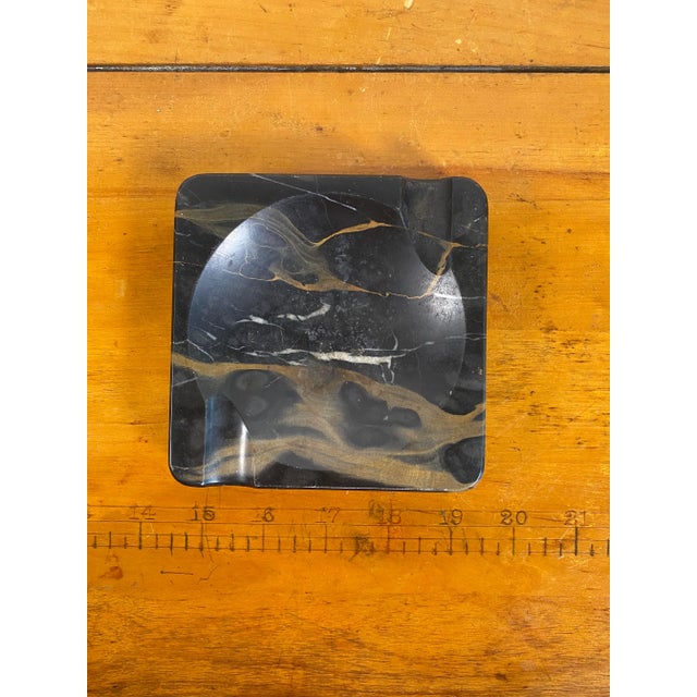 1970s Italian Black, Brown and White Marble Ashtray or Vide-Poche Catchall, Circa 1970s For Sale - Image 5 of 8
