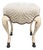 18th C Style Hoof Foot Taboret Footstool W Cut Velvet 1 of 2 Available For Sale