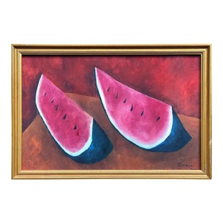 Framed Mexican Watercolor on Paper Attributed to Rufino Tamayo For Sale