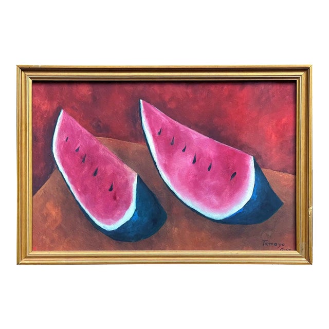 Framed Mexican Watercolor on Paper Attributed to Rufino Tamayo For Sale