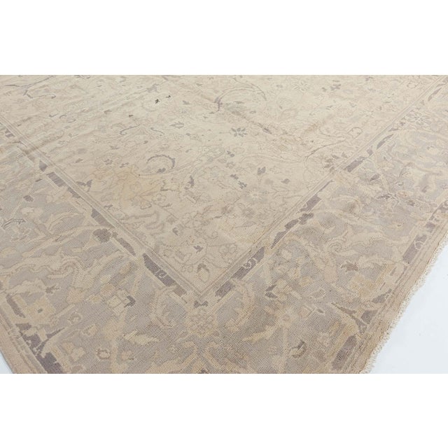 Indian Fine Antique Indian Handmade Wool Rug For Sale - Image 3 of 7