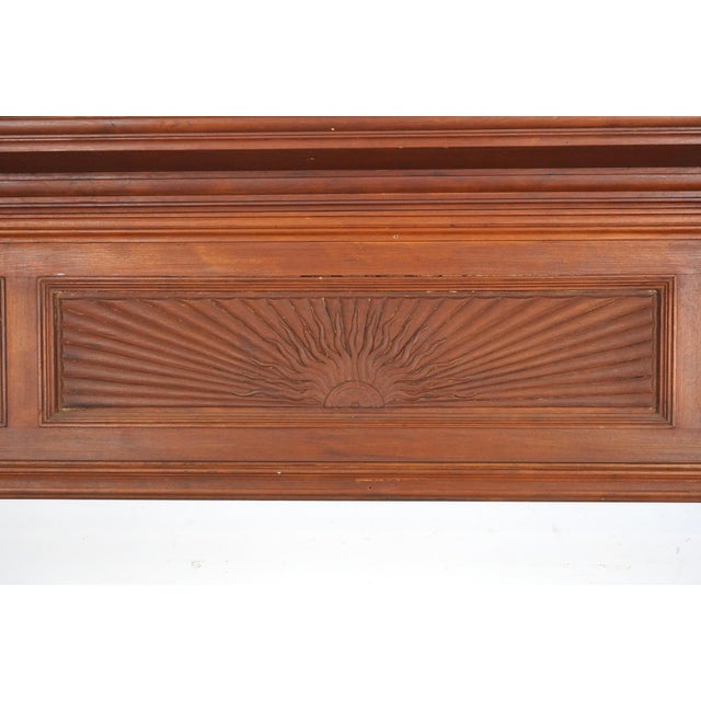 Early 20th Century Reclaimed Federal Dark Wooden Fireplace Mantel For Sale - Image 5 of 16