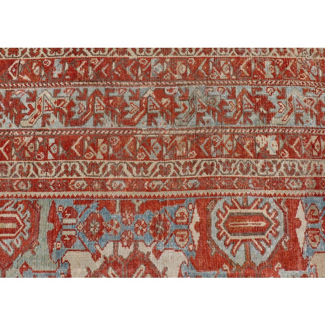 Large Scale Antique Persian Hamedan Rug With Colorful Tribal Design 11'7 X 14'4 For Sale - Image 13 of 16