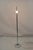 Silver Vintage Hollywood Regency Faux Bois Bamboo Chrome Lotus Base Pole Floor Lamp For Sale - Image 8 of 10