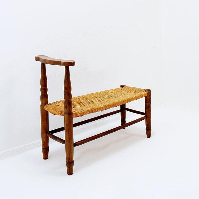 French Fireplace Bench in Fruitwood For Sale - Image 6 of 15