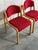 Mid-Century Modern Pair of Vintage Danish Duba Bentwood Dining Chairs Red Upholstery Scandinavian Modern For Sale - Image 3 of 8