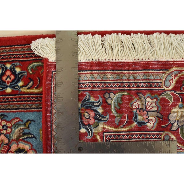 Qom Rug 2’7” X 4’2” Blue Wool Vintage Traditional Hand-Knotted Carpet For Sale - Image 10 of 10