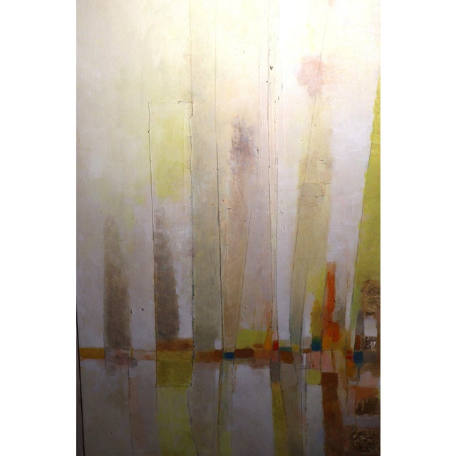 Textile Large Mid-Century Abstract Oil on Canvas "Sailboats" Brooklyn and Sag Harbor Artist Colony For Sale - Image 7 of 12