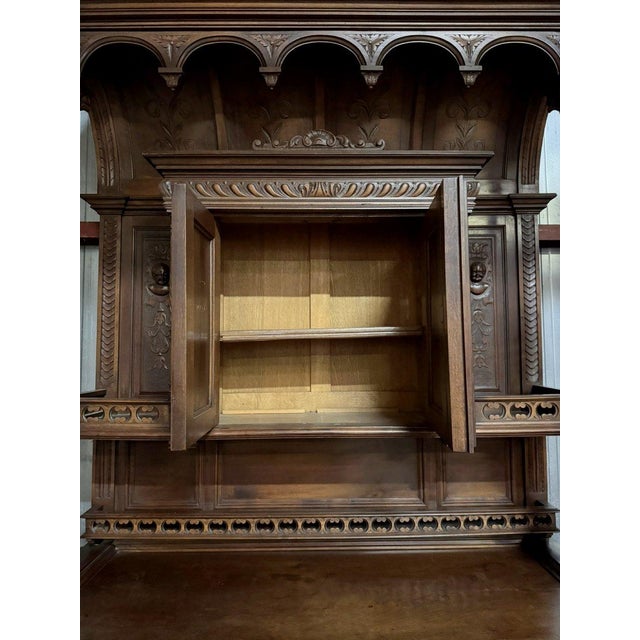 Renaissance Style Walnut Buffet For Sale - Image 3 of 10