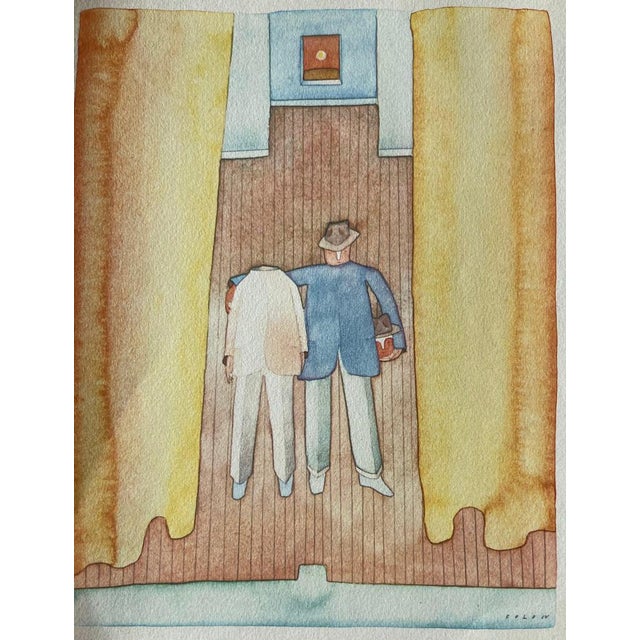 Jean-Michel Folon, La pièce de théâtre, Etching For Sale - Image 6 of 6
