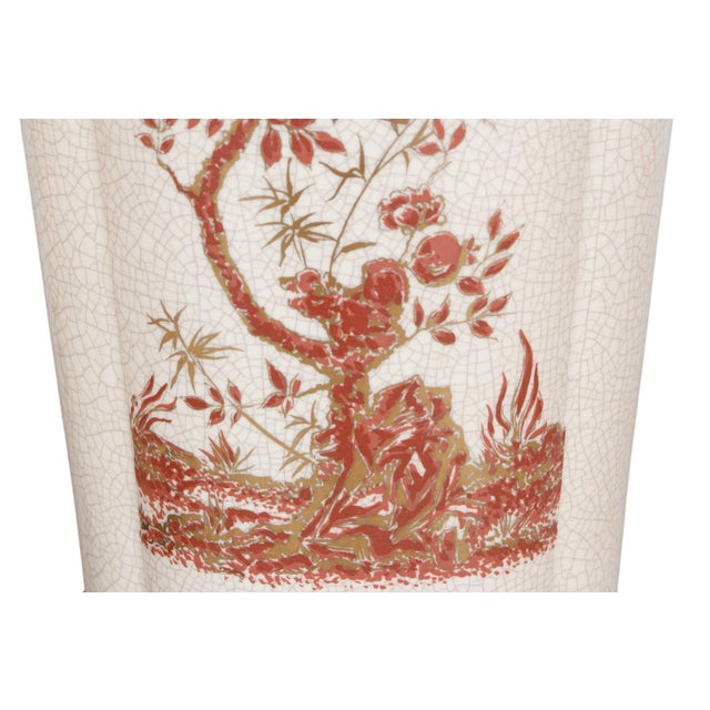 Late 20th Century Chinoiserie Ceramic Table Lamps - a Pair For Sale - Image 5 of 9