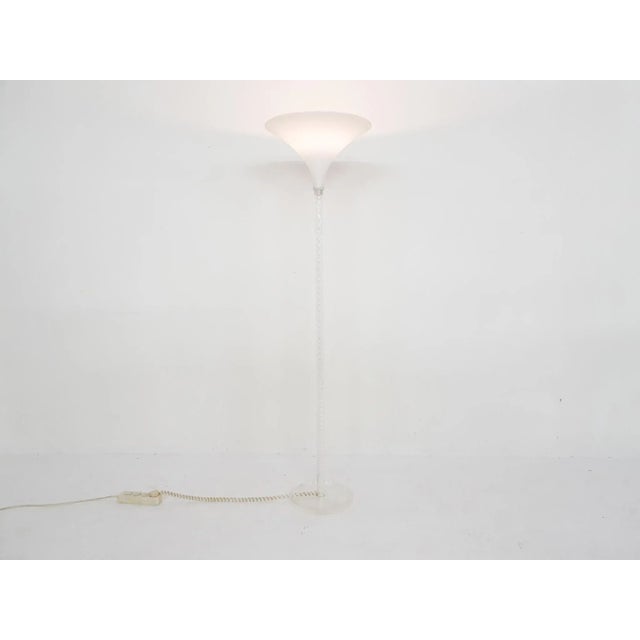 Dutch White Plexi Floor Light by Harco Loor For Sale - Image 3 of 9