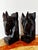 Lovely, stately pair of hand carved wooden horse head bookends.