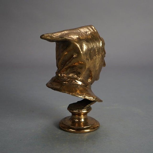 Late 19th Century Antique Cast Bronze Bust of a Woman C1890 For Sale - Image 5 of 9