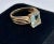 Designer Clyde Duneier Aquamarine & Diamond 14k Yellow Gold 2.7 Carat Ring Size 6.5 For Sale - Image 4 of 8