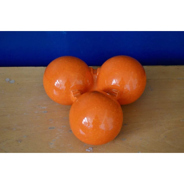 1970s Orange Ceramic by Roberto Rigon for Bertoncello, 1970s For Sale - Image 5 of 13