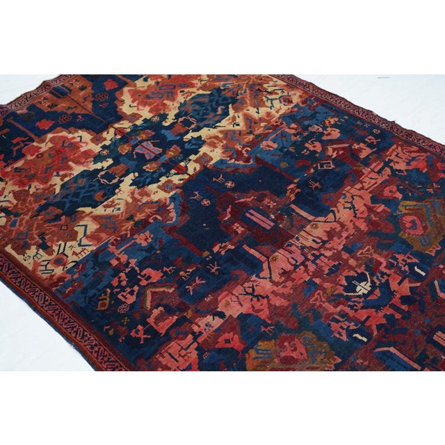 1900 - 1909 Antique Seikhour Rug 4'4'' X 7'2'' For Sale - Image 5 of 10