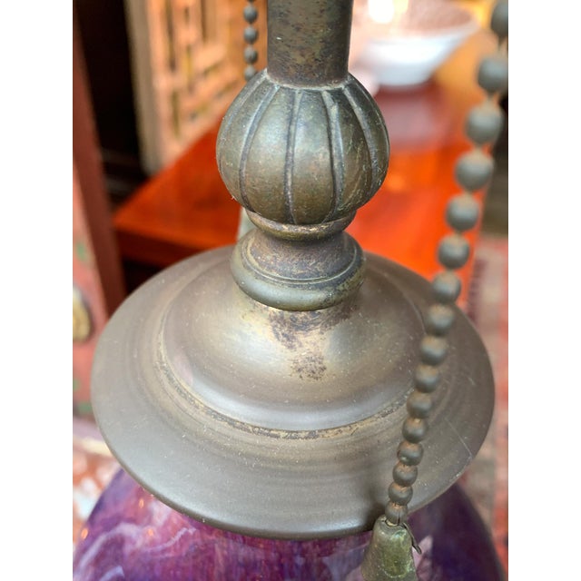 1930s Chinese Ceramic Gourd Vase Table Lamp For Sale - Image 11 of 17
