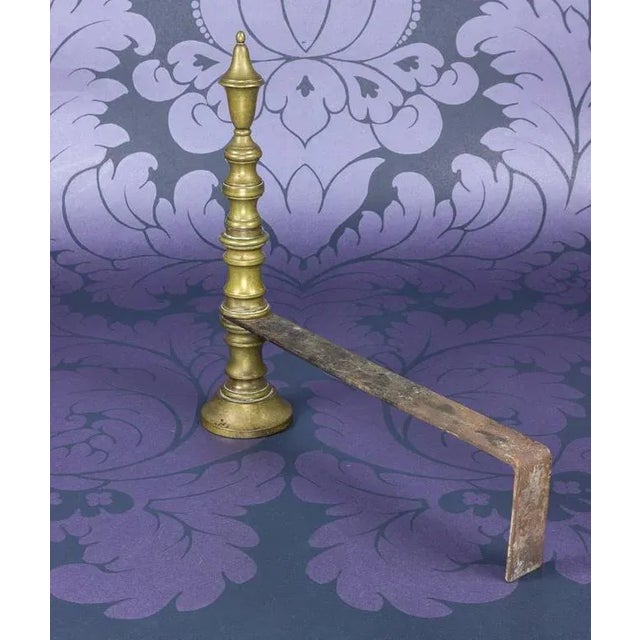 Pair of Early 20th Century French Brass Andirons For Sale - Image 4 of 8