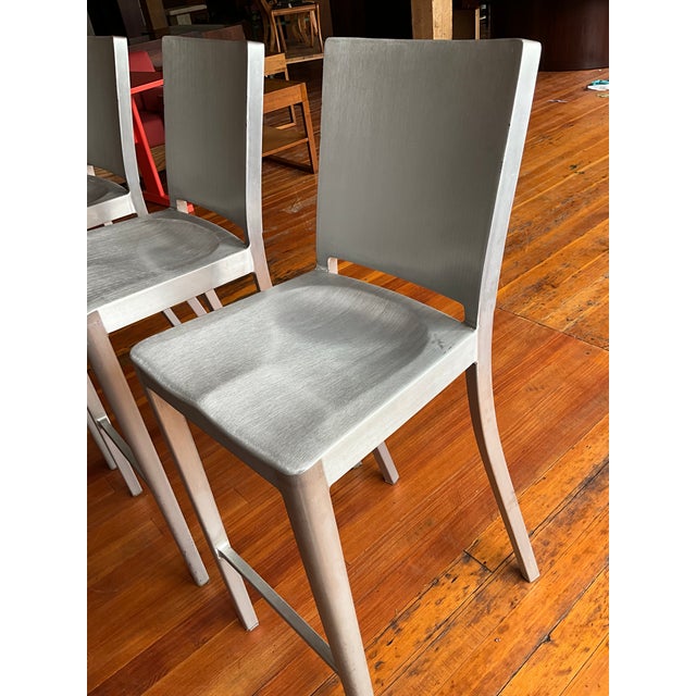 Brushed Aluminum Hudson Stool Designed by Philippe Starck for Emeco For Sale - Image 11 of 15