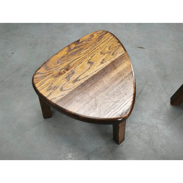 1960s Mid-Century Modern Oak Nesting Tables, 1960s, Set of 3 For Sale - Image 5 of 11