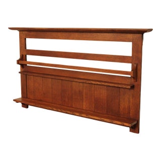 Stickley Mission Collection Oak Hanging Shelf Plate Rack For Sale