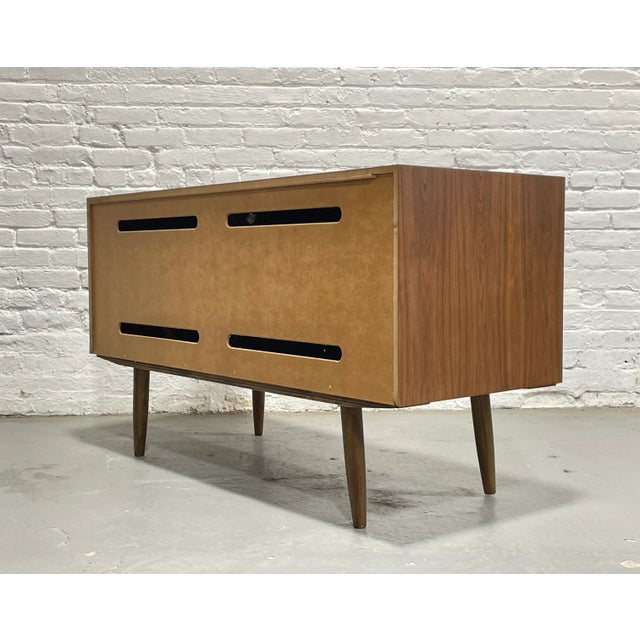 Apartment Sized Mid Century Modern Credenza | Walnut Sideboard by Bruno Hansen, Made in Denmark For Sale - Image 9 of 14
