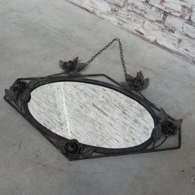 Art Deco Mirror with Steel Frame, 1930s For Sale - Image 16 of 16