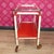 Vintage Bar Cart Tea Cart Red-White Dinette, 1970s For Sale - Image 6 of 13